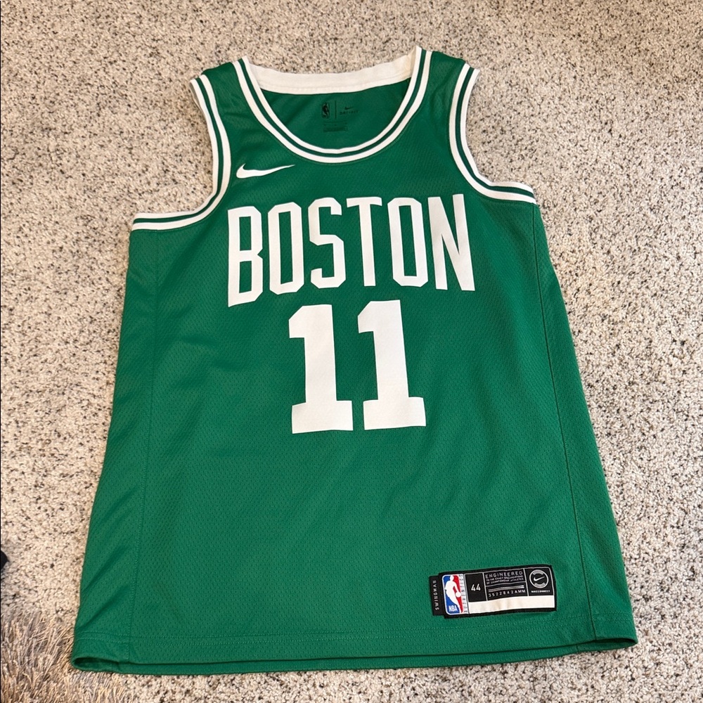 Nike Green Boston Jersey with White Accents